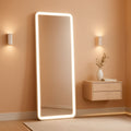26x68 Inch Full Length Mirror With Lights LED Dimmable 3 Color Floor Standing Or Wall Hanging