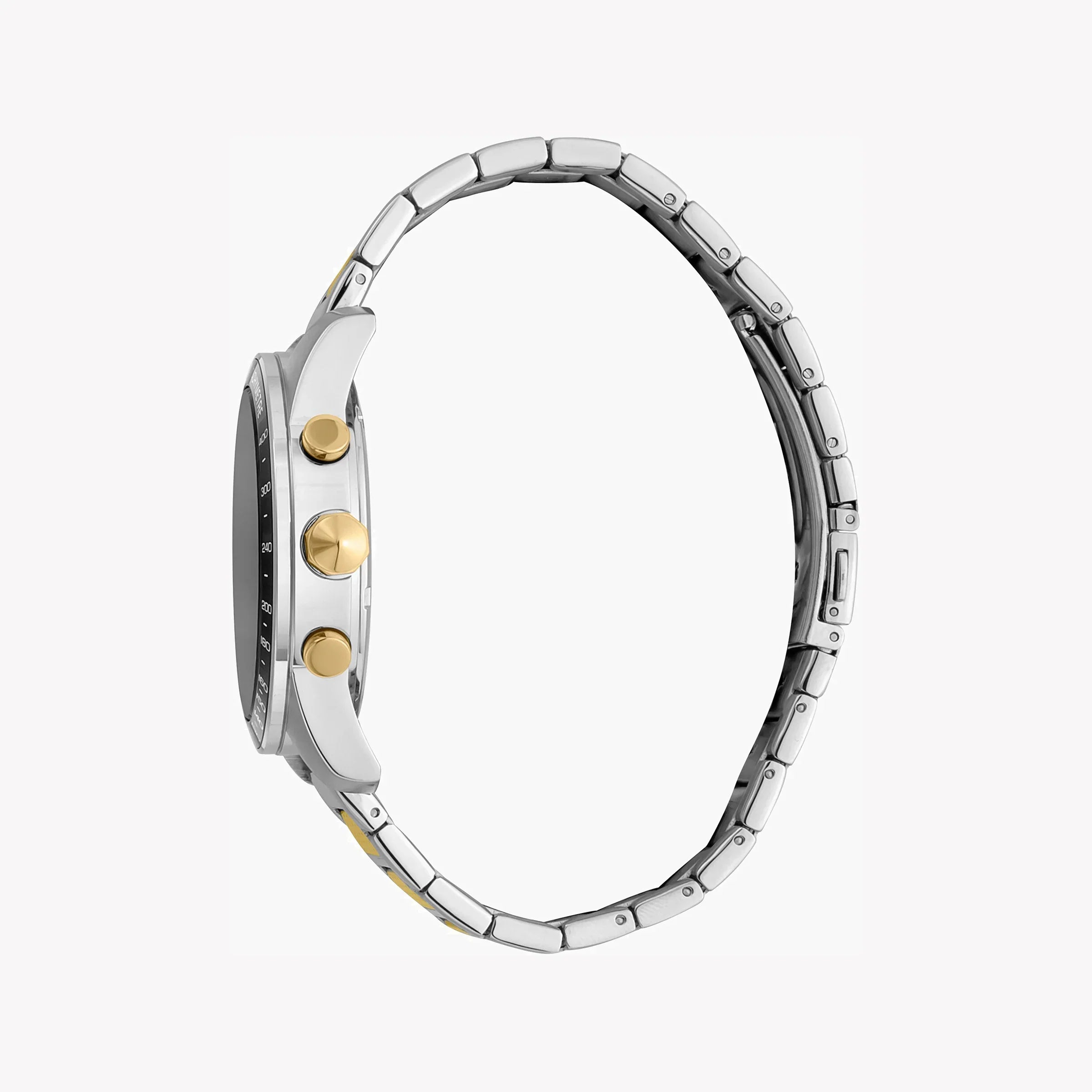 Just Cavalli Men's Silver & Gold Watch, Black Dial | Jc1g204m0075