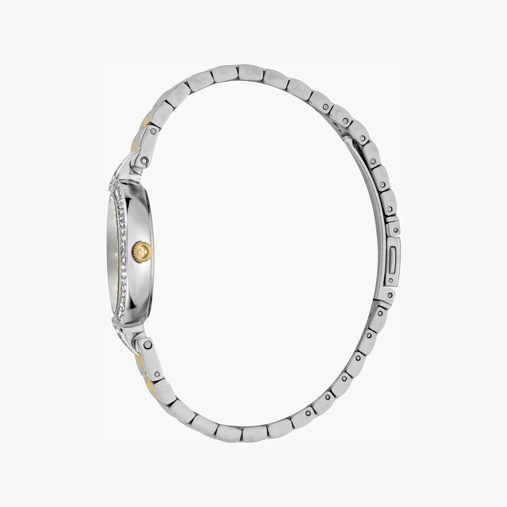 Just Cavalli Women's Silver & Gold Watch, White Dial | Jc1l159m0085