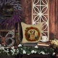 Anatolian Shepherd Dog Christmas Flowers Throw Pillow