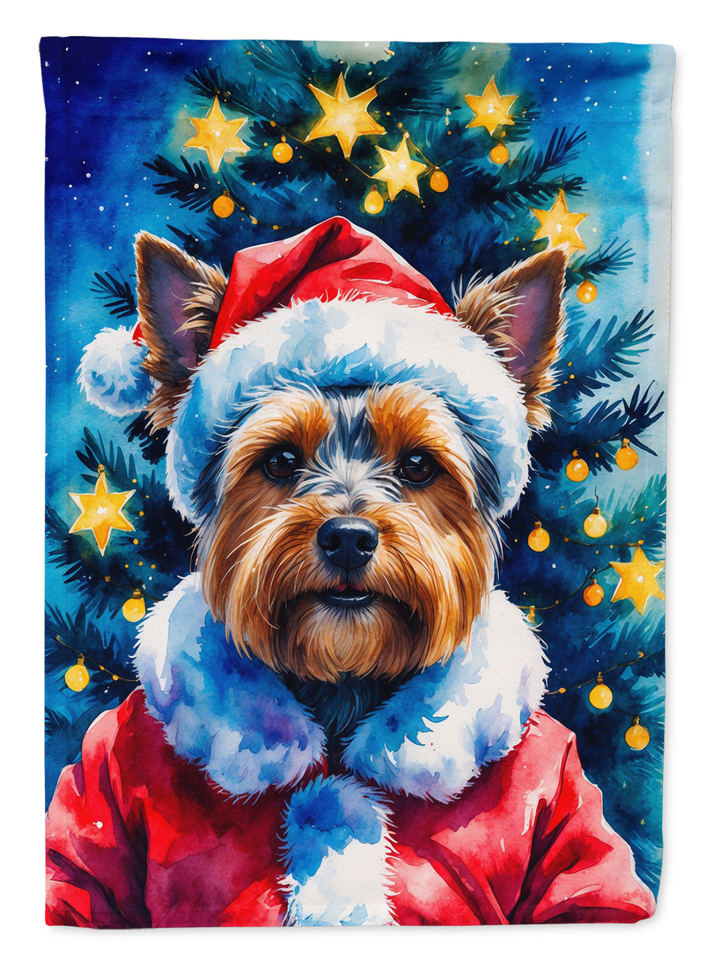 Yorkshire Terrier Christmas Garden Flag