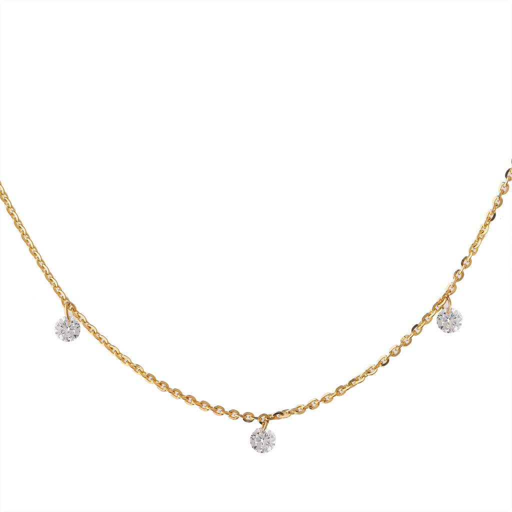 Casey Five Diamond Floating Necklace