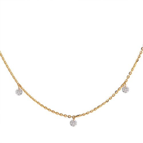 Casey Five Diamond Floating Necklace