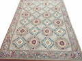 9x13 Needlepoint Carpet, French Design Rug, Hand-Knotted, Brand New Needlepoint Rug 9 x 13, English French European Style, Beige Floral