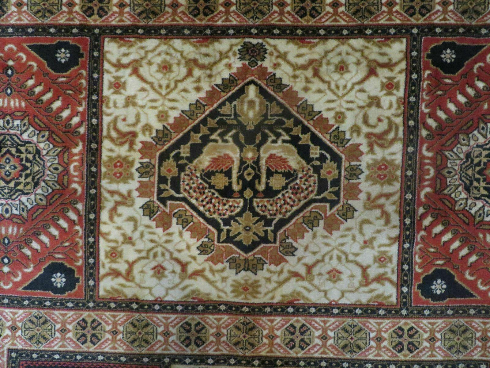 Couristan Rug 10x14, Large Belgium Power Loomed Wool Carpet 10 x 14 ft, Brown Tan Cream Oriental Rug, Living Room Rug, Large Area Rug