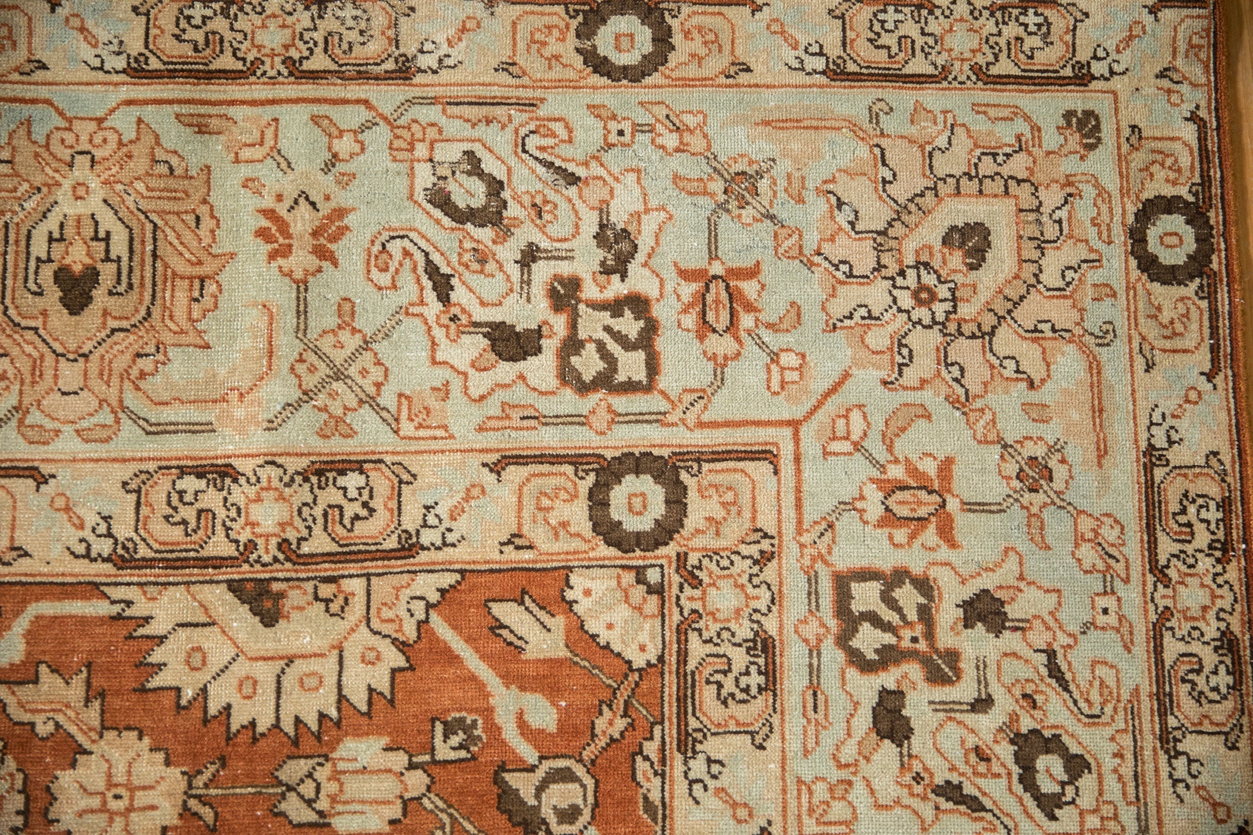 9.5x12.5 Vintage Distressed Tabriz Carpet