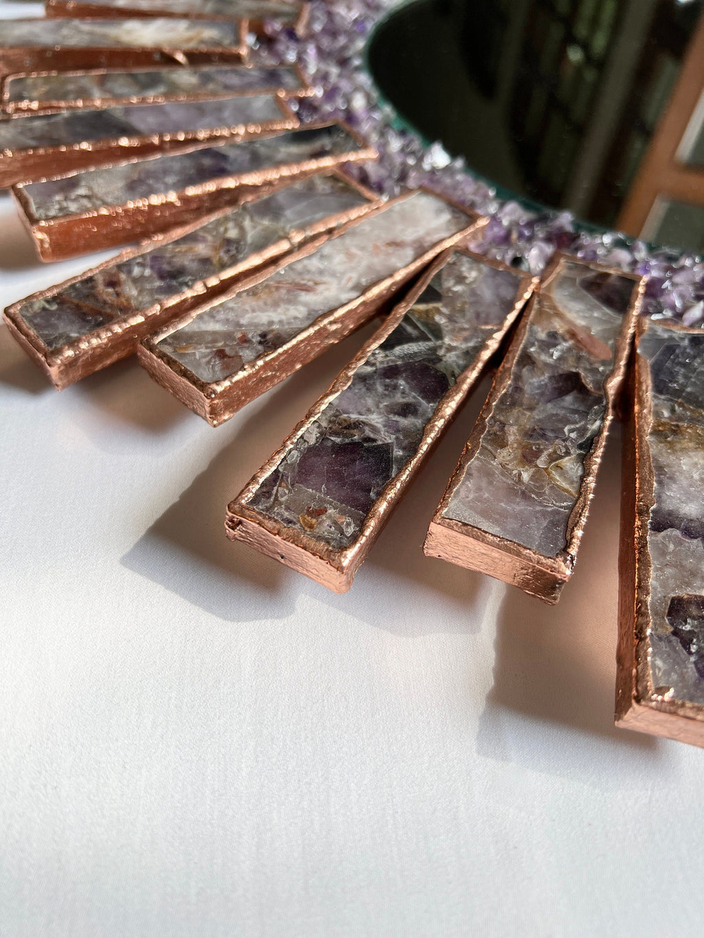 Starburst Amethyst Mirror – 20" Round