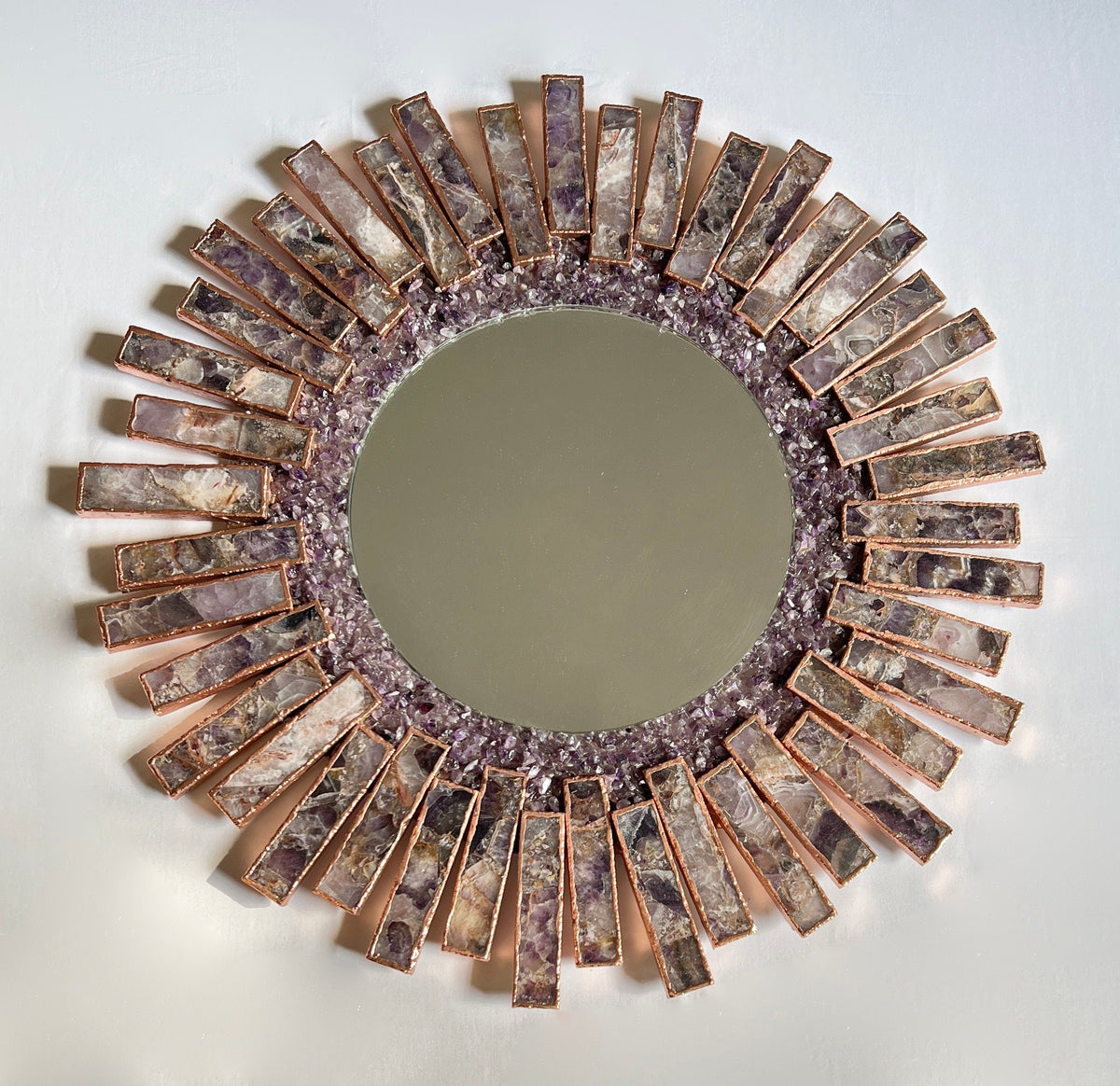 Starburst Amethyst Mirror – 20" Round
