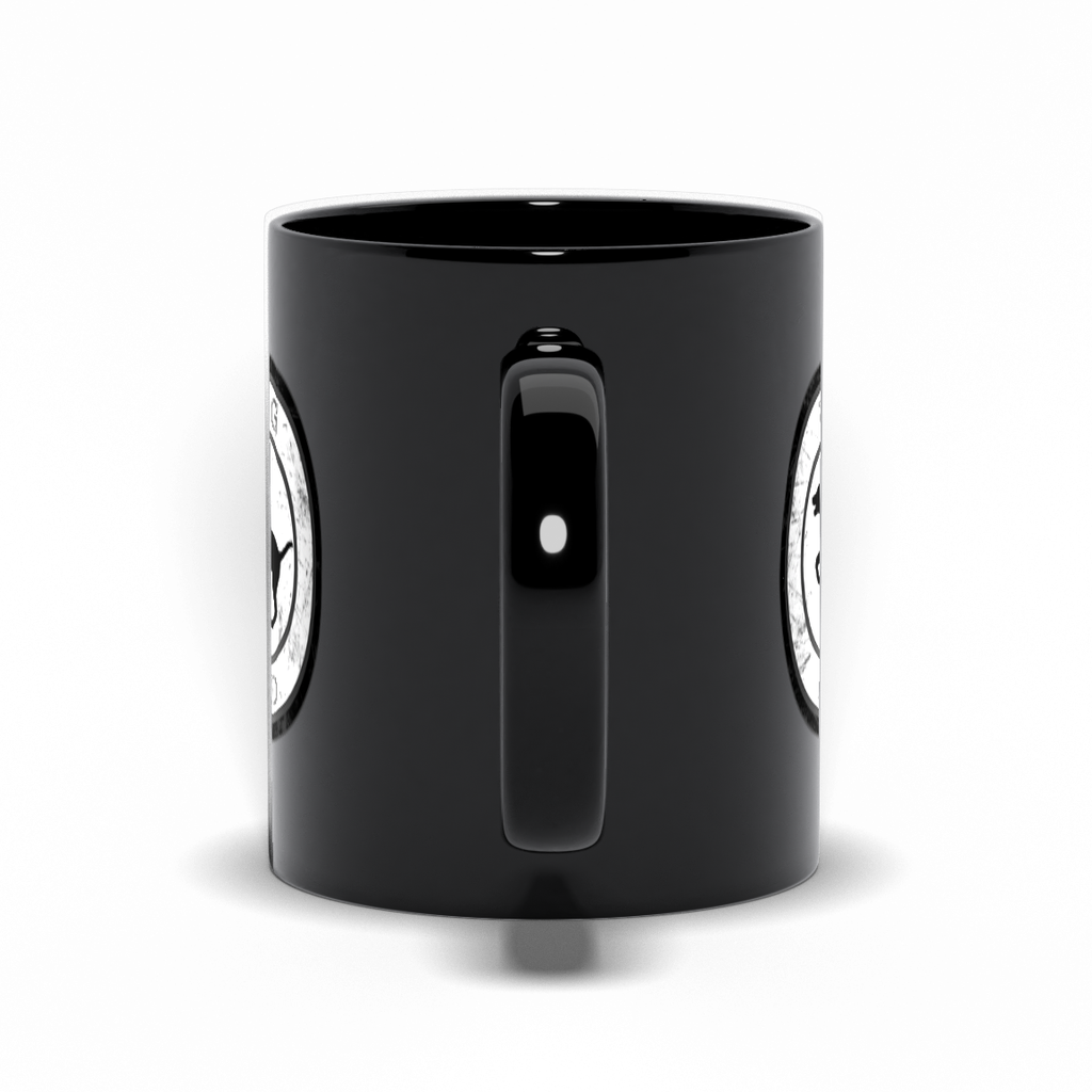 Dog Dad Black Mug